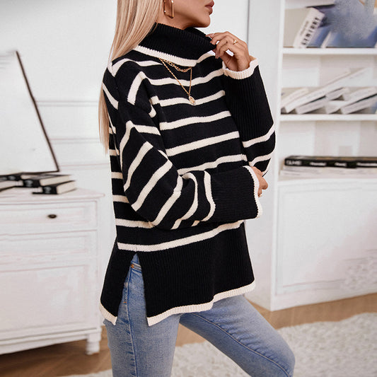 Womens Turtleneck Basic Knitted Sweaters