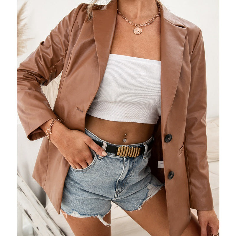 Elegant Patchwork Blazer Jacket For Women