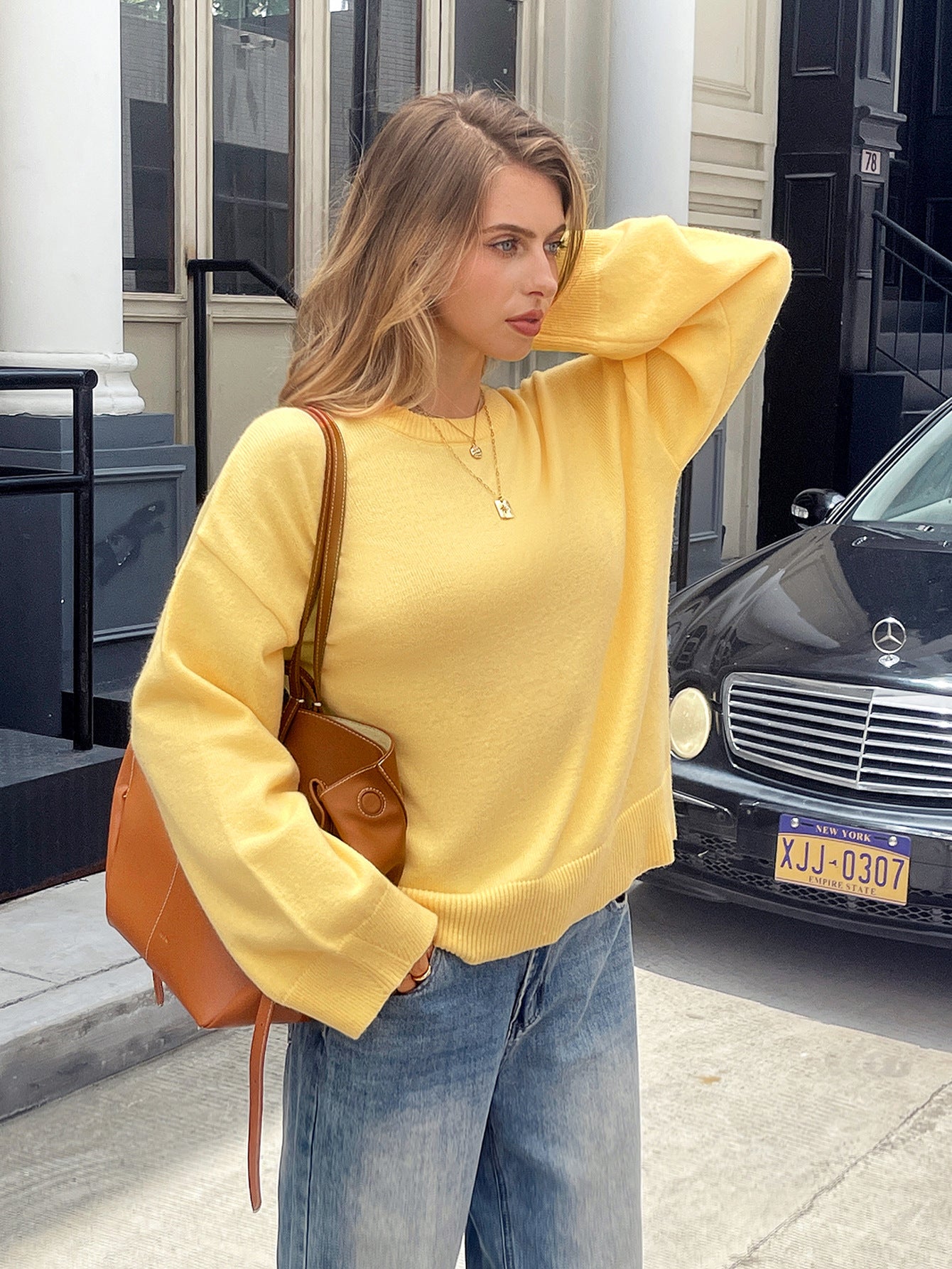 Womens Thick Long Sleeve Knitted Sweaters