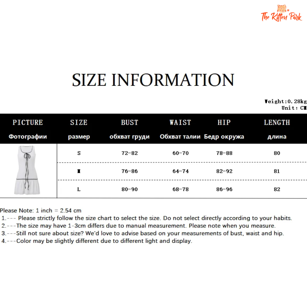 Y2K Slim Mini Dress – Sleeveless Butterfly Knot Korean Fashion