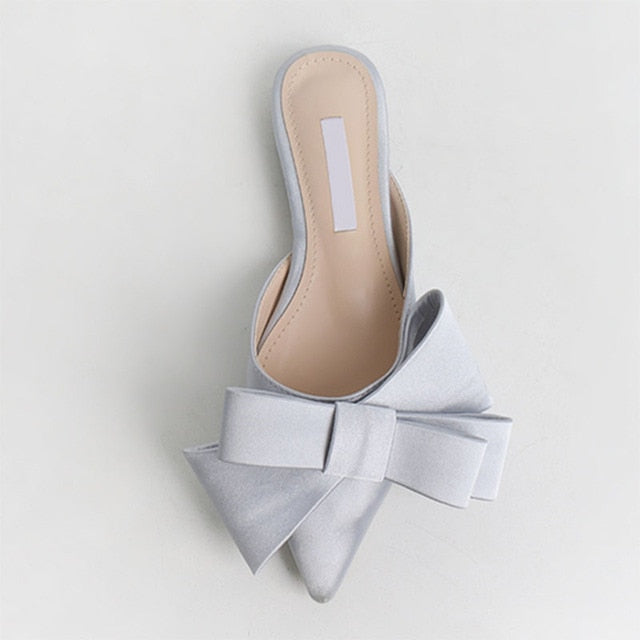 Korean Style Bow Tie Elegant Women Slippers