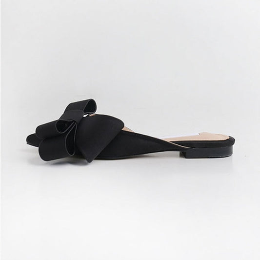 Korean Style Bow Tie Elegant Women Slippers
