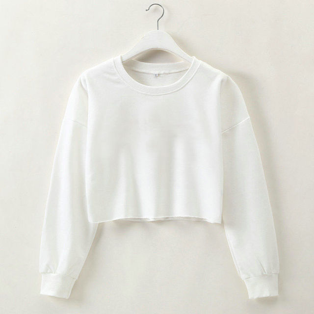 Women's Casual Long Sleeve Crop Sweatshirts