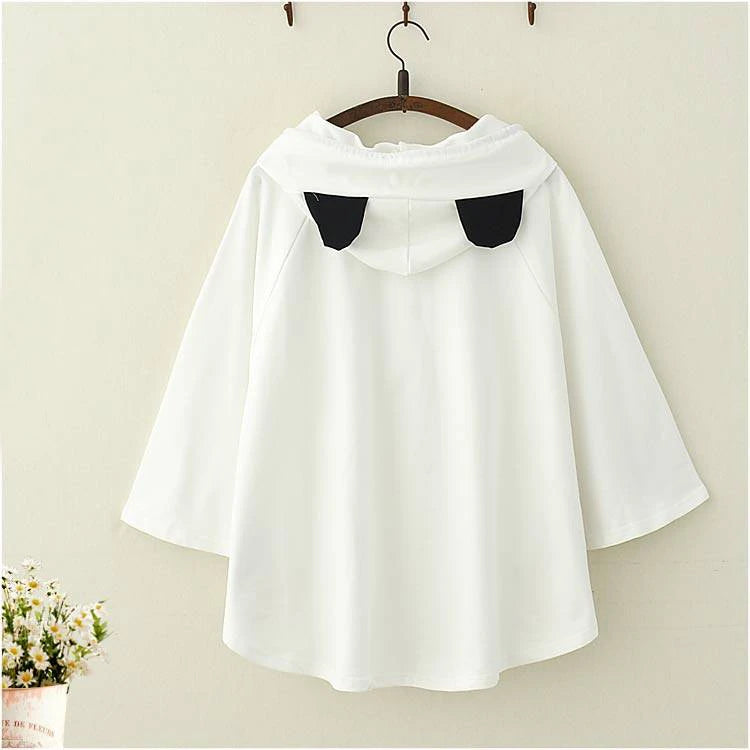 Womens Bat Wings Sleeve Cat Hoodie