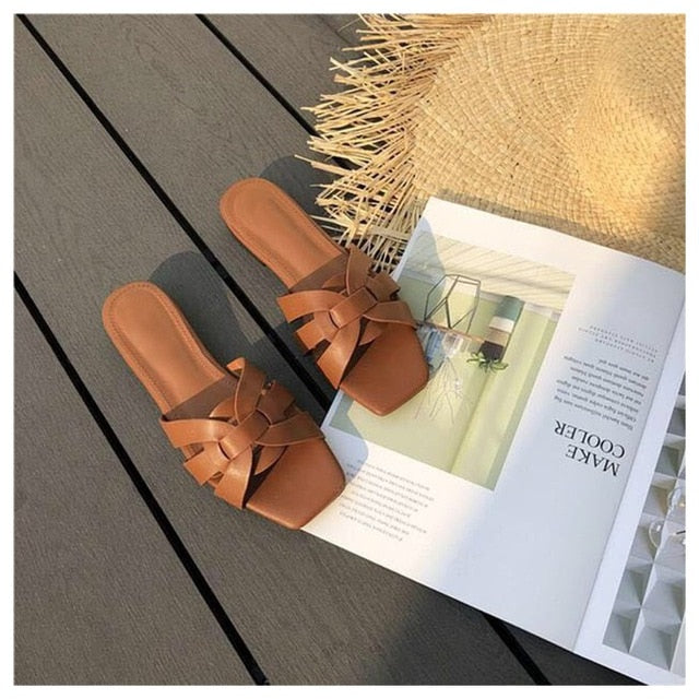 Korean Fashion Flat Women Summer Slippers