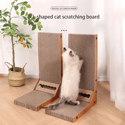 L-shaped Cat Scratcher Climbing Board Toy Pet Furniture Supplies