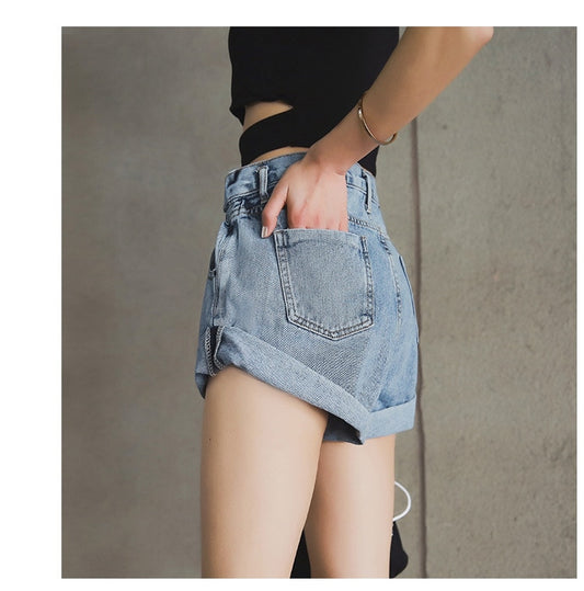 Women's Vintage Wide Leg Denim Shorts