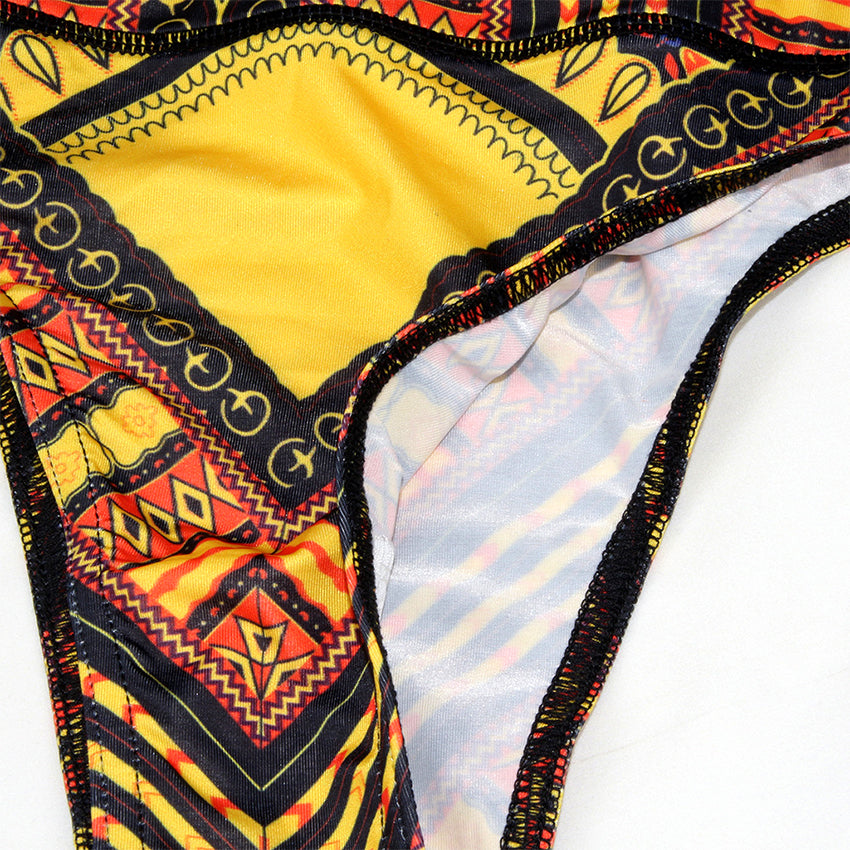 African Style Long Sleeve Bikini Set