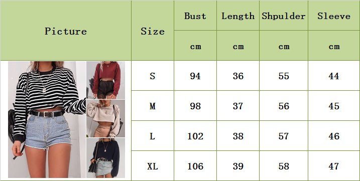 Women's Long Sleeve Oversized Crop Sweatshirts