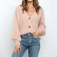 3 Button Down V-Neck Womens Casual Soft Cardigans