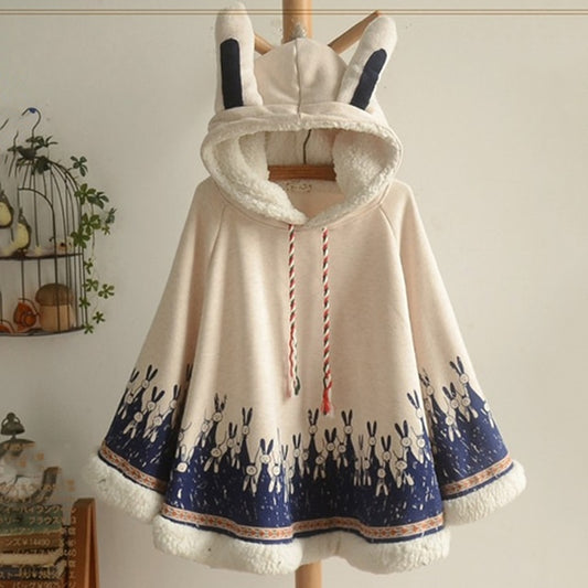 Womens Cute Japanese Paw Cat Hoodie