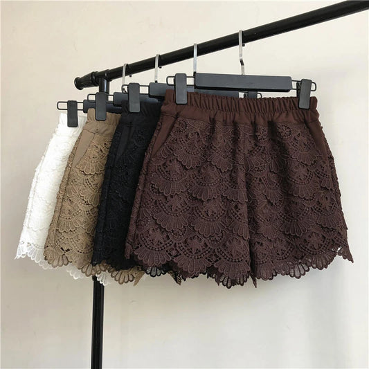 Women's High Waist Elastic Shorts