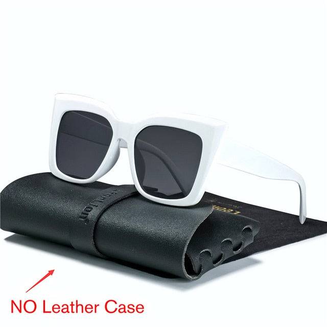 Retro Style Bold Wing Square Oversized Sunglasses