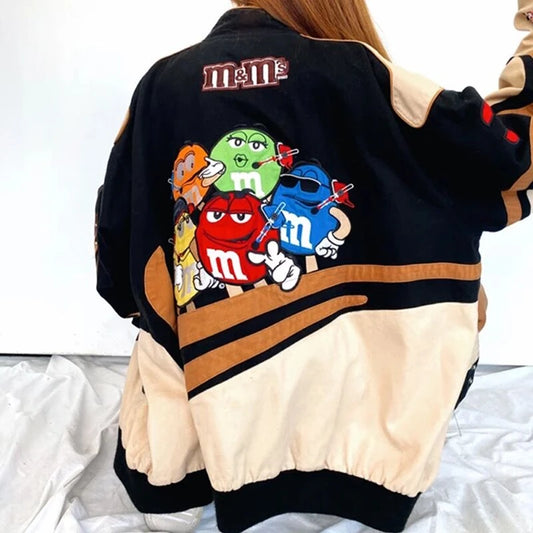 Womens M&M Embroidered Plus Size Jacket