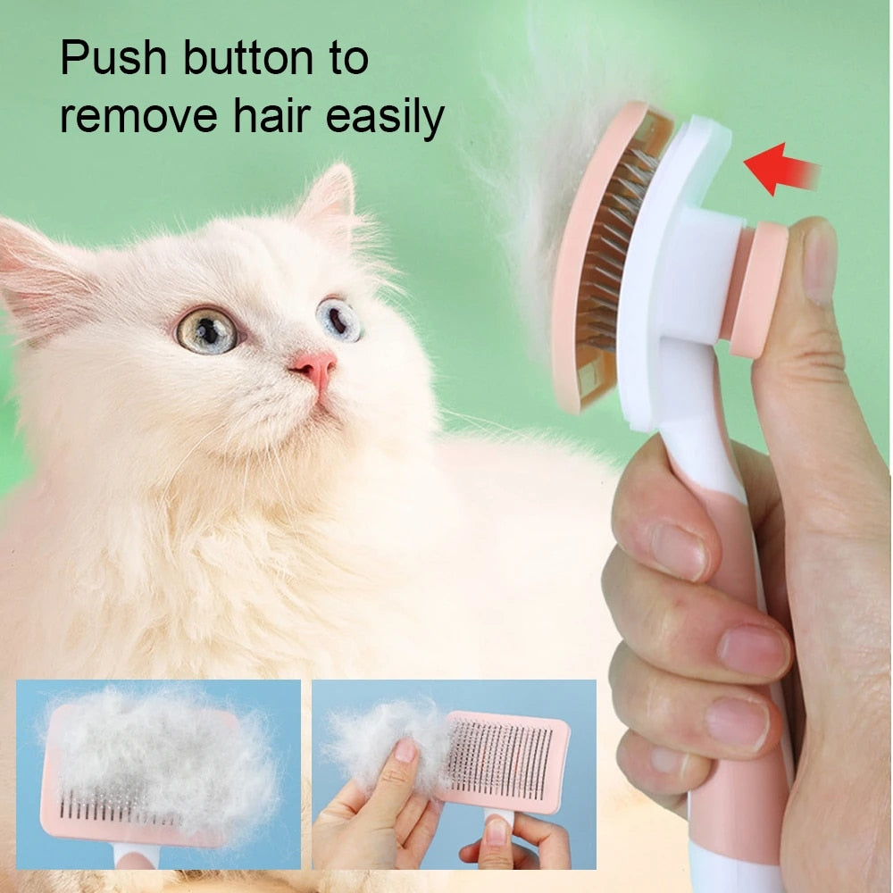 2 In 1 Cat Comb Hair Remover Pet Supplies