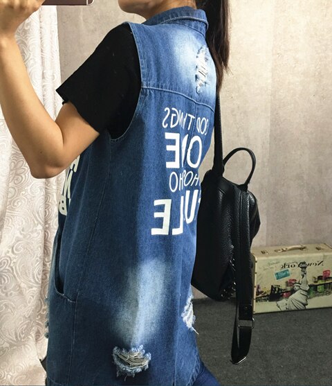 S-9XL Plus Size Denim Long Ripped Jackets For Women