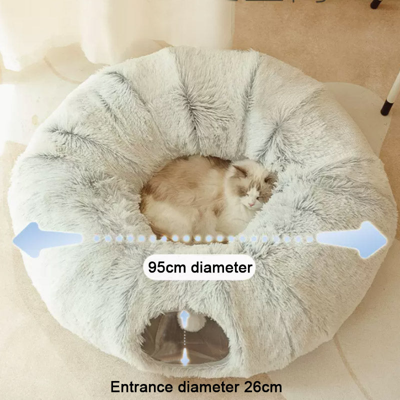 Cozy Cat 2-in-1 Bed and Tunnel Toy