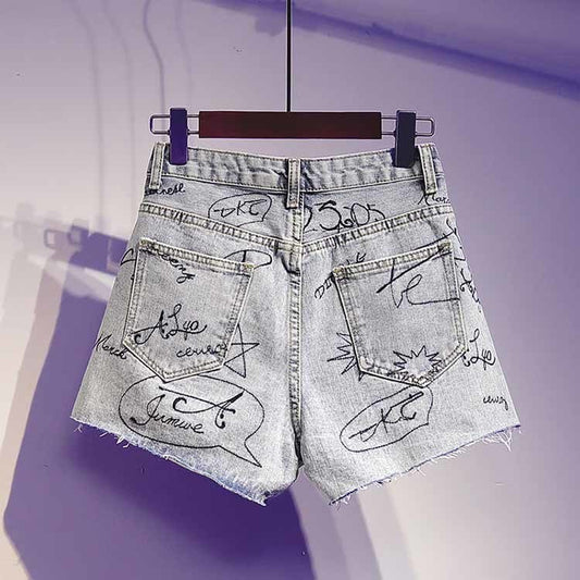 Women's Wide Leg Casual Denim Short