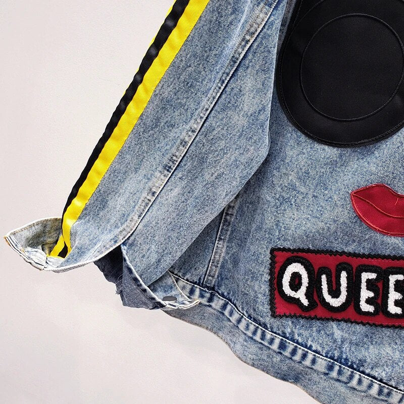 Women Love More Party Denim Jacket
