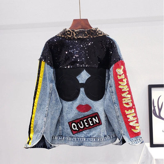 Women Love More Party Denim Jacket