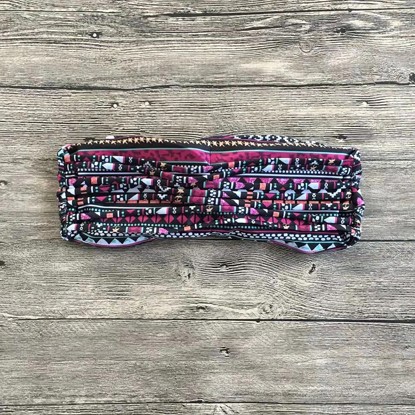 Womens Floral Print Strapless Brazilian Bikini