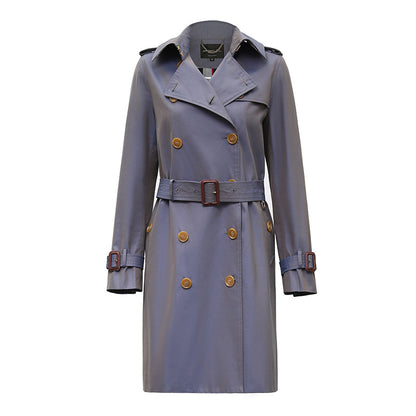 Timeless Elegance Long Double Breasted Trench