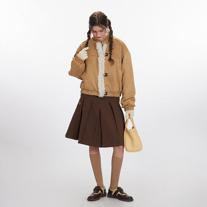 Casual Windbreaker Lapel Collar Womens Winter Coats