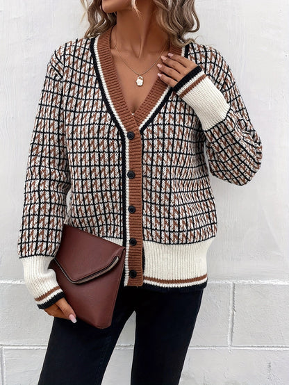 Womens V Neck Oversized Cardigan Sweater