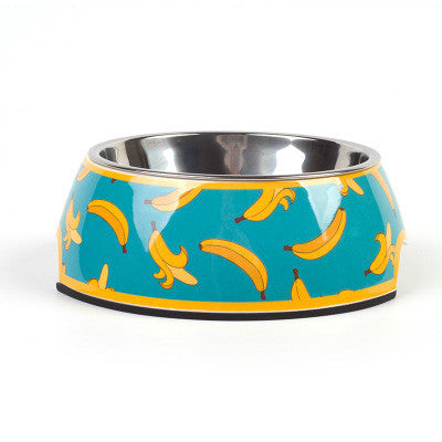 Cats Stainless Steel Cartoon Meow Print Bowl