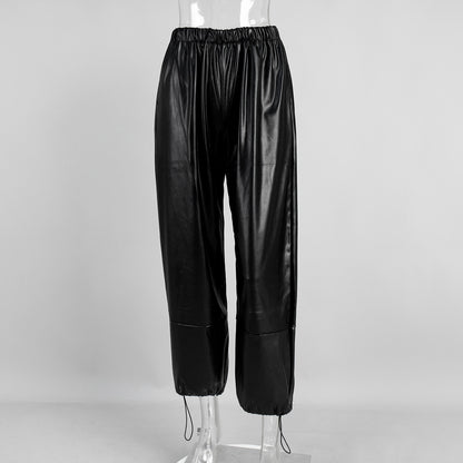 Chic Winter Leather Trousers