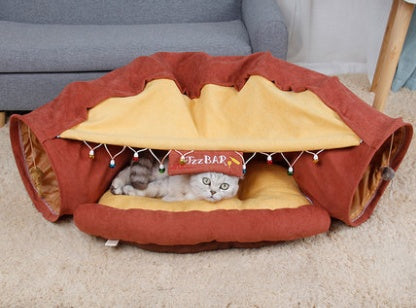Cats Removable Bed Tunnel Toys