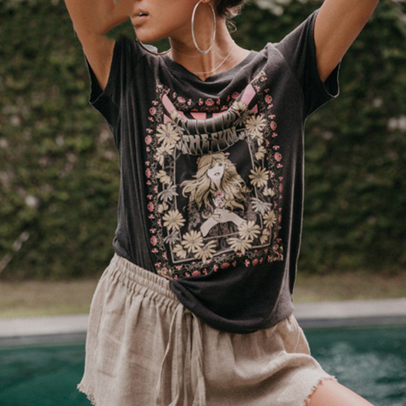 Women Vogue Fashion 90s Printed T Shirts