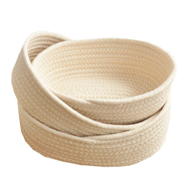 Minimalist Aesthetic: Eco-Friendly Woven Cotton Rope Storage Baskets