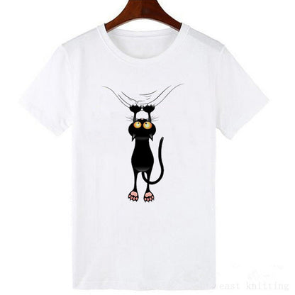 Shocked Cat Says Its Fine Funny Summer T-Shirts For Women