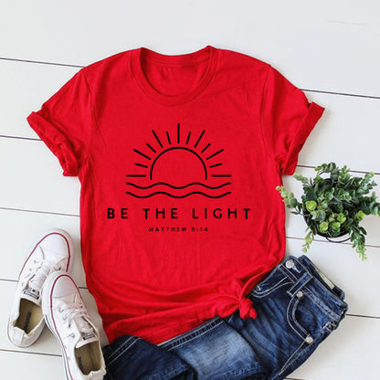 Women Be The Light Jesus Christian Bible Verse T-Shirts