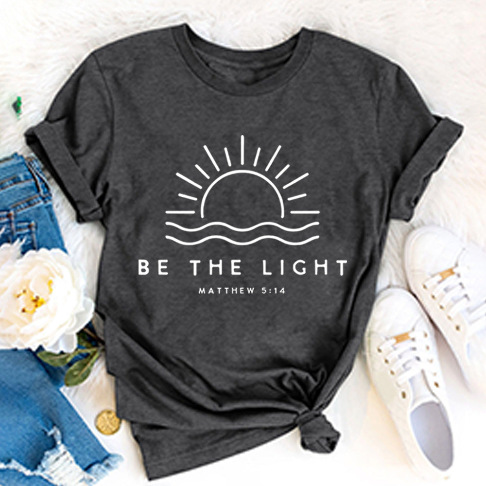 Women Be The Light Jesus Christian Bible Verse T-Shirts