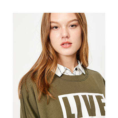 Womens Vintage Letter Printed Sweatshirts