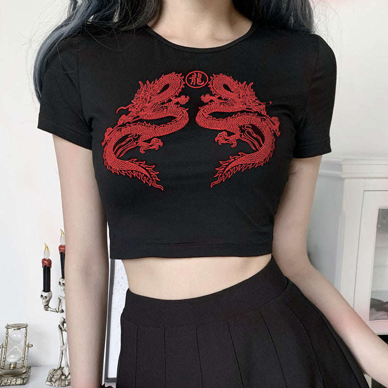 Womens Punk Style Dragon T Shirts