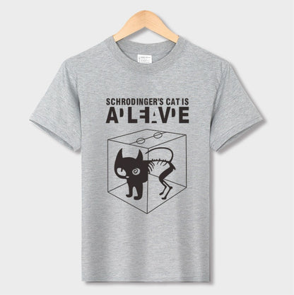 Womens Schrodingers Cat Is Alive Dead T-Shirt