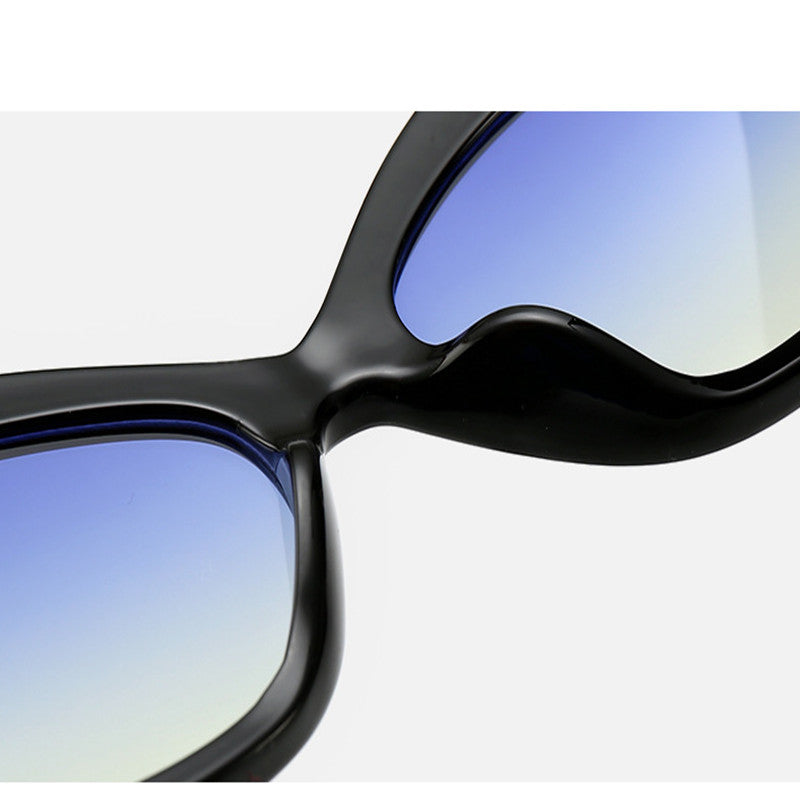 Womens Leopard Frame Oversized Cat Eye Glasses