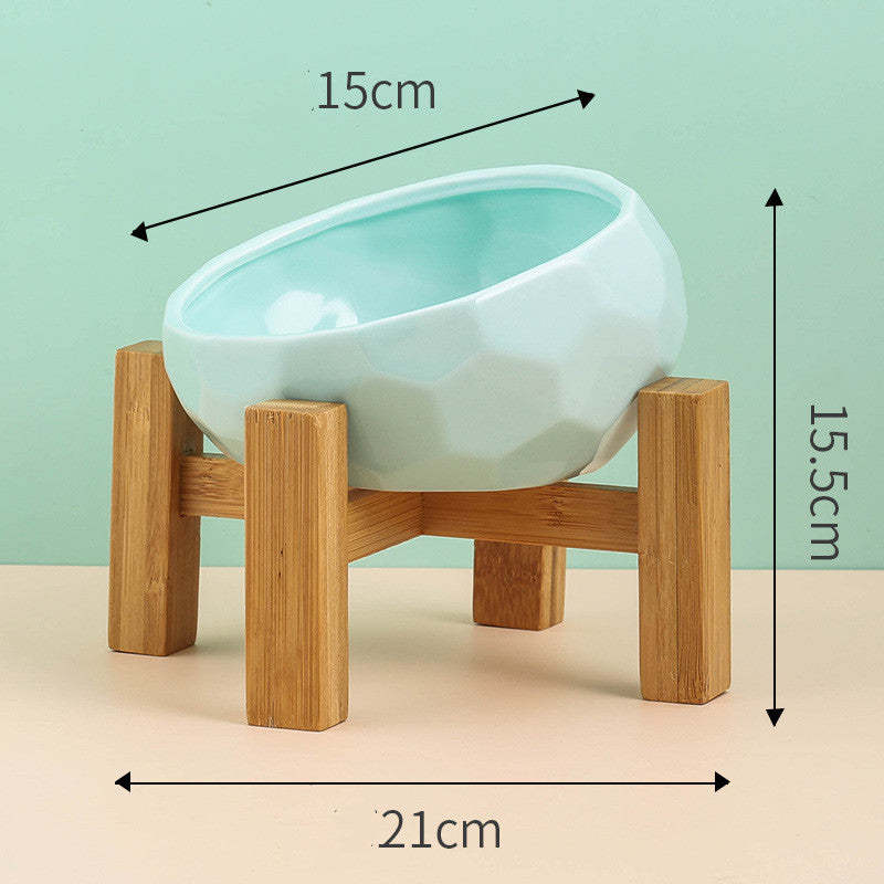 Cat Non Slip Ceramic Bowl Feeder Pet Supplies