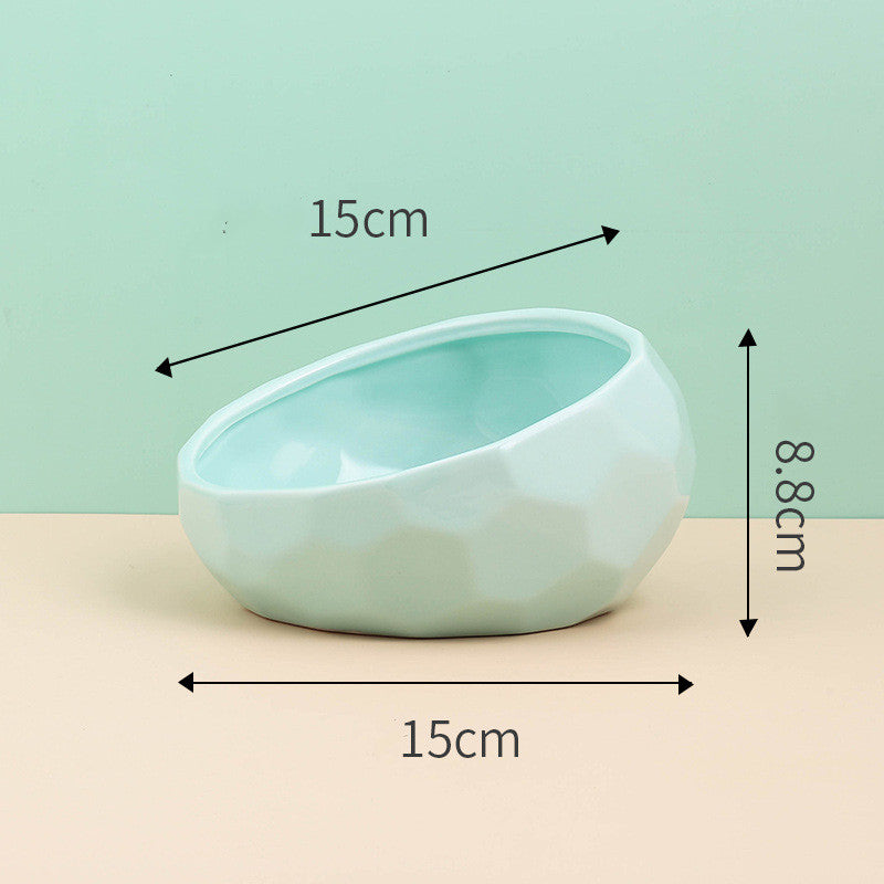 Cat Non Slip Ceramic Bowl Feeder Pet Supplies