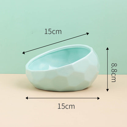 Cat Non Slip Ceramic Bowl Feeder Pet Supplies