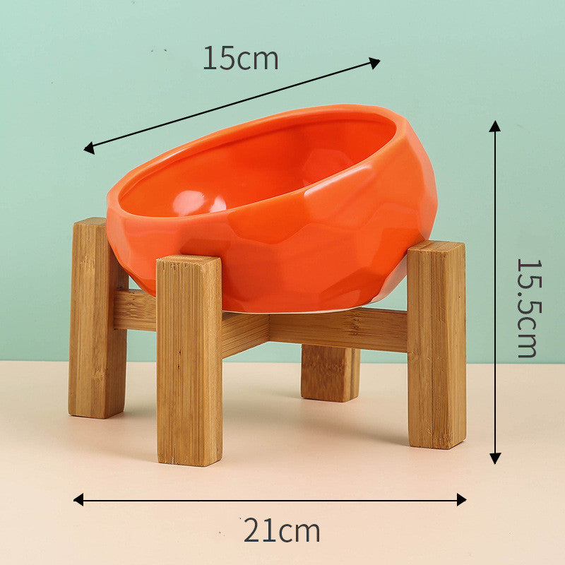 Cat Non Slip Ceramic Bowl Feeder Pet Supplies