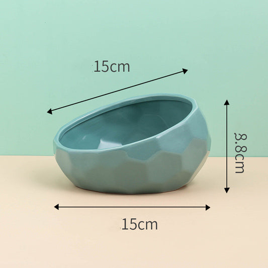Cat Non Slip Ceramic Bowl Feeder Pet Supplies