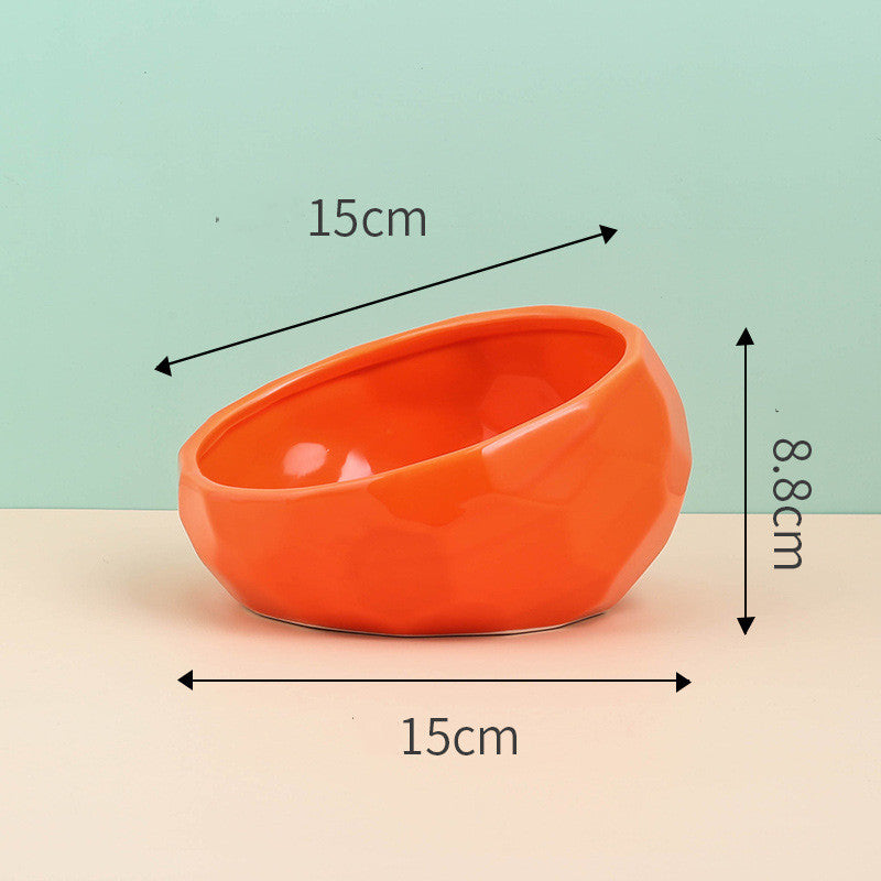 Cat Non Slip Ceramic Bowl Feeder Pet Supplies
