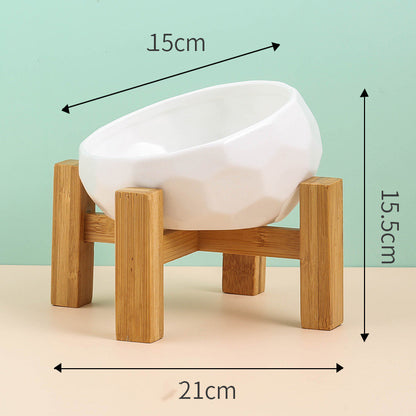 Cat Non Slip Ceramic Bowl Feeder Pet Supplies
