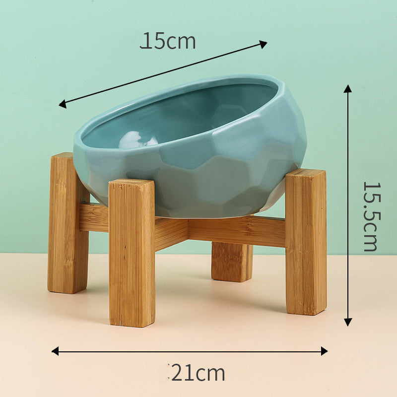 Cat Non Slip Ceramic Bowl Feeder Pet Supplies