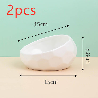 Cat Non Slip Ceramic Bowl Feeder Pet Supplies