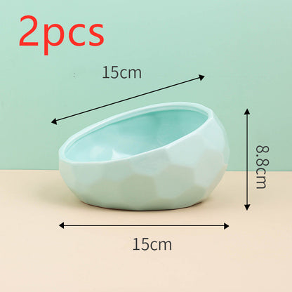 Cat Non Slip Ceramic Bowl Feeder Pet Supplies